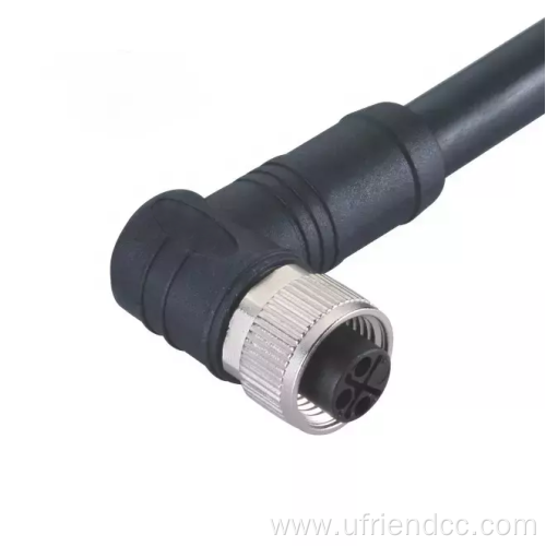 Straight circular cable m12 sensor electrical wire connector